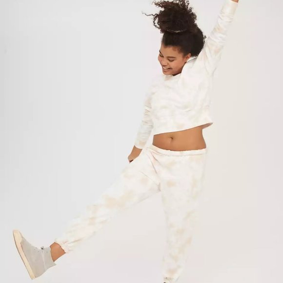 OFFLINE OTT Fleece Cropped Hoodie Sands - Picture 6 of 6